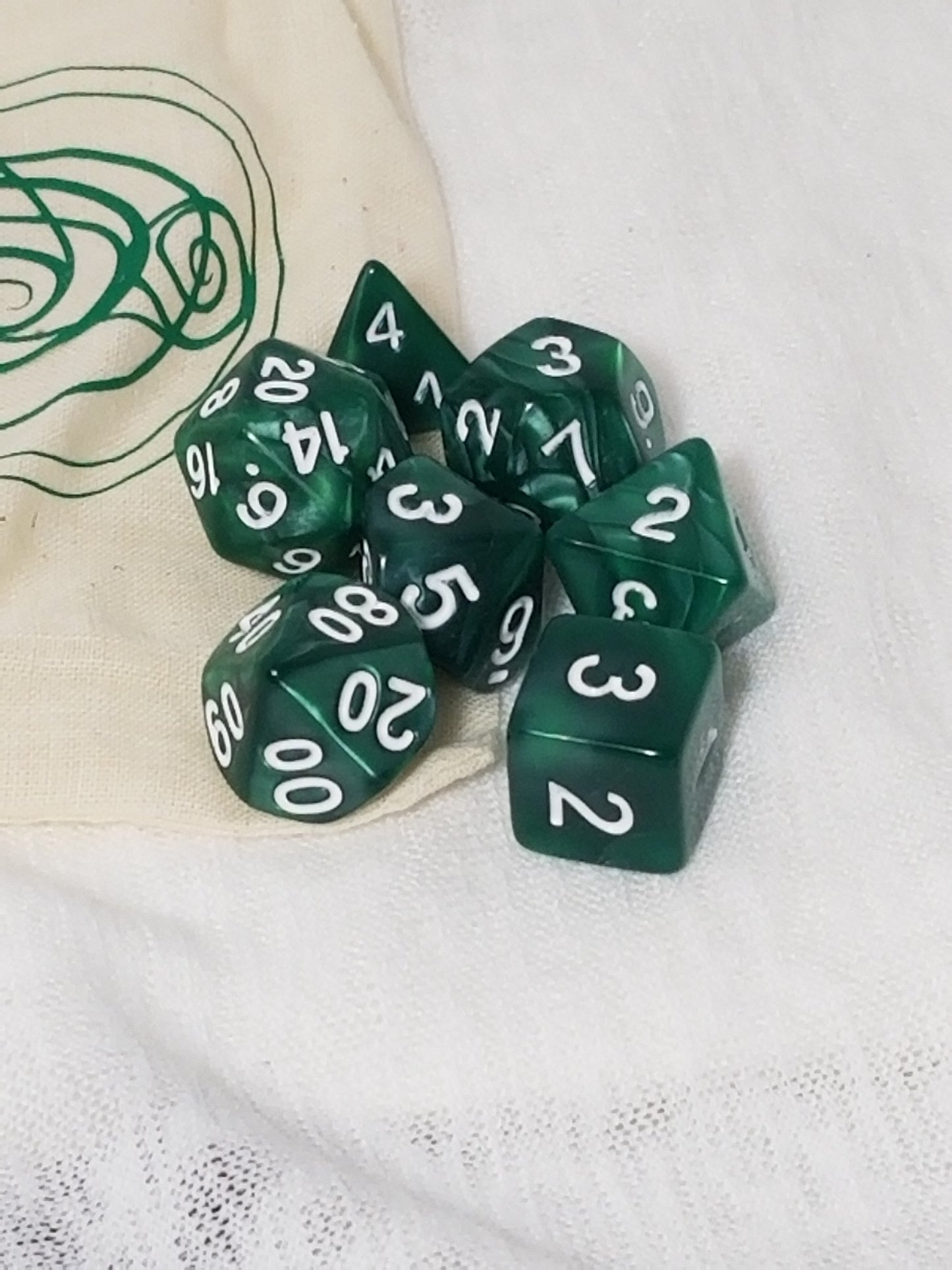 Spiral design Dice bag with Matching Dice