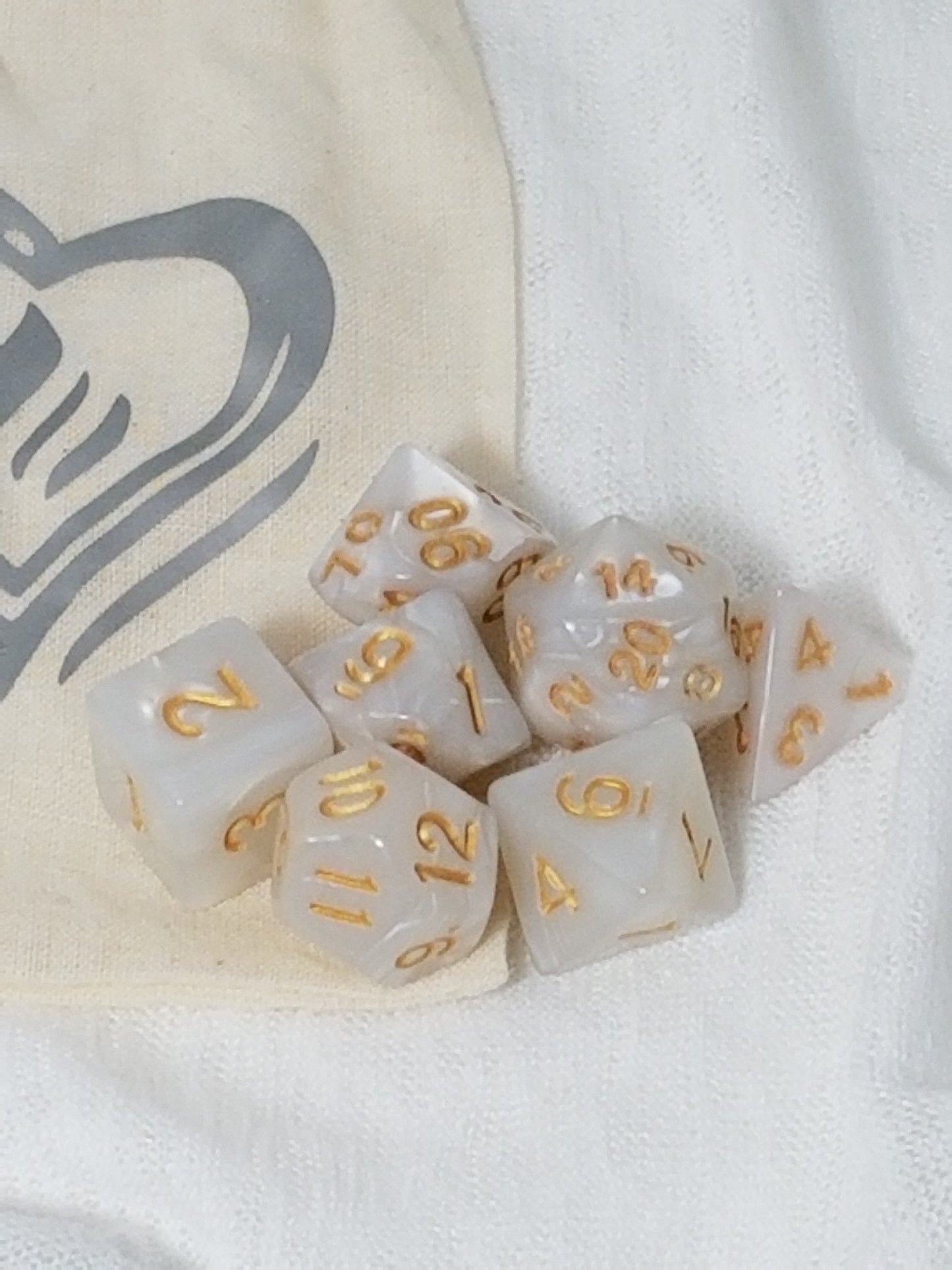 Cute Heart Dice Bag WIth Matching Dice