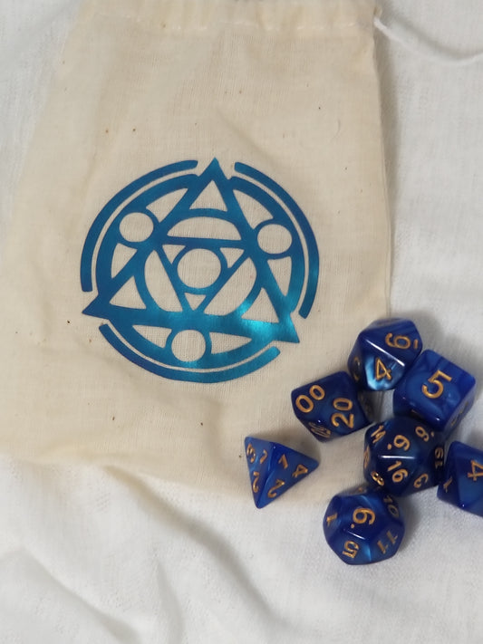 Color Shift Dice Bag with Dice