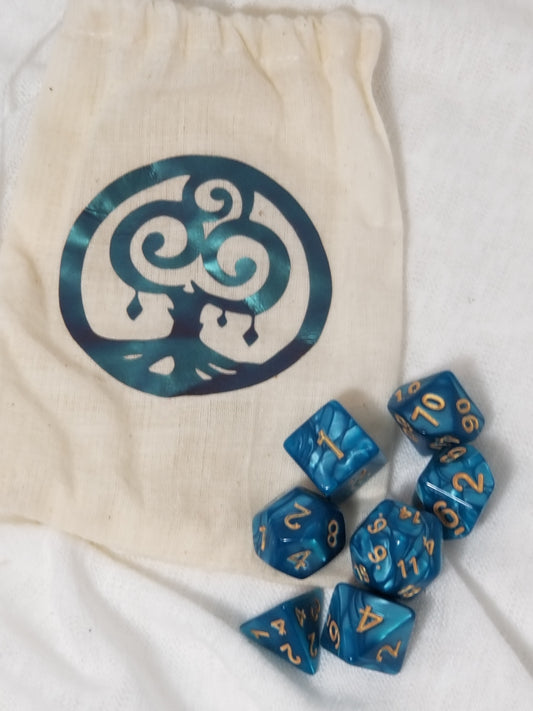 Tree Color Shift Dice Bag With Dice