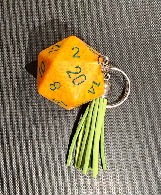 Large D20 keychain